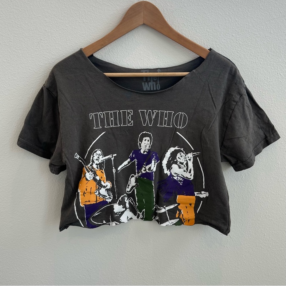The Who Rock off the shoulder Crop Top